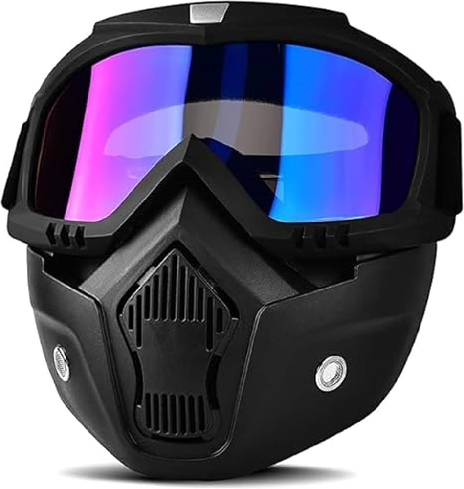 Riding Goggles + Detachable Face Mask: The Complete Solution