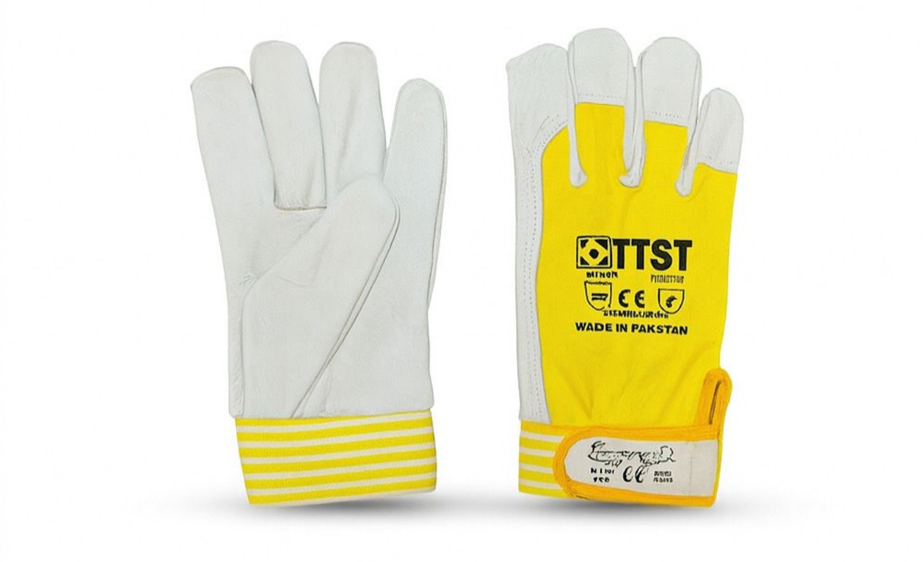 YELLOW  EXECUTIVE LEATHER DRIVER GLOVES - TTST