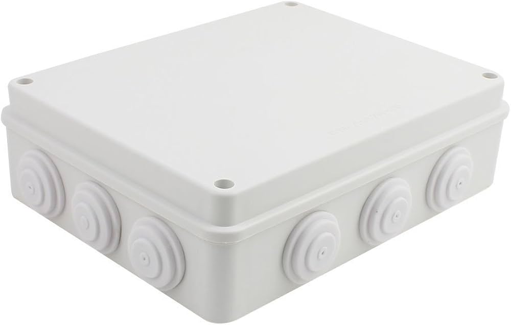 EBASEE WATER PROOF BOX WITH HOLE, 255 X 200 X 80, ABS IP65 PVC