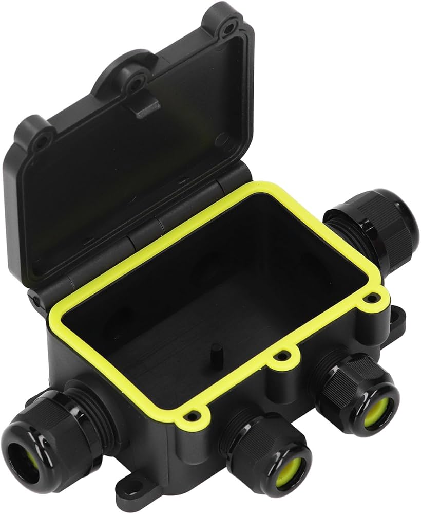IP68 Waterproof Underground Cable Junction Box With Cable Gland Outdoor Electrical Enclosure 4 Ways Nylon Box